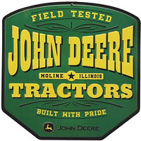 John Deere Tractors Embossed Metal Sign - Vintage John Deere Sign For Garage Or Man Cave