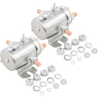 Applianpar Pack Of 2 Solenoid Relay Switch 440003 440110 24401-01 For Prestolite Ramsey Winch Golf Continuous Duty 12V 5-Terminal