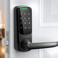 Ultraloq Latch 5 Built-In Wifi Smart Lock With Nfc  5-In-1 Keyless Entry Door Lock With Touch Digital Keypad  Smart Handle Lock  App Control  Black