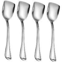 Hissf Ice Cream Spoons 18/10 Stainless Steel Dessert Spoon 4 Pcs  Shovel Spoons  6.0 Inches  Dishwasher Safe