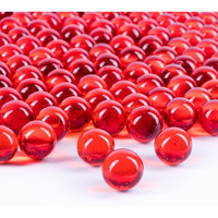 Galashield Marbles For Vases | Glass Marbles Bulk Vase Fillers | Glass Beads For Vases  Round Marble (Red  1 Lb)