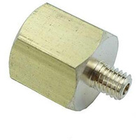 Hongbow Hardware Brass Pipe Adapter 10/32 Unf Male X 1/8"" Npt Female (Pack Of 2)