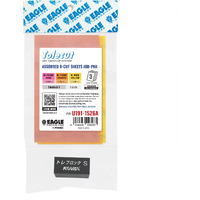 Tolecut Psa 8-Cut Block Sanding Sheets Job-Pak  Assorted Yellow-Orange-Pink  U191-1526A  3 Sheets + 1 Toleblock