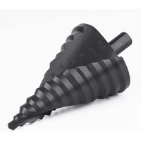 Lichamp Jumbo 2-3/8"" Unibit Step Drill Bit For Metal  Extra Large Drill Stepper Bit For Hard Metal Heavy Duty  12 Sizes From 1/4"" To 2-3/8""  Spiral Grooved  C5Bk