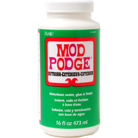 Mod Podge Waterbase Sealer  Glue And Finish For Use Outdoors (16-Ounces)    White