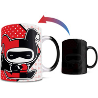 Morphing Mugs Dc Comics - Harley Quinn - Chibi Cartoon - Justice League - 11 Oz Heat Sensitive Mug - Ceramic Color Changing Coffee Tea Mug