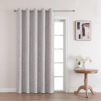 Joydeco Blackout Room Divider Curtains  Extra Wide Sliding Door Curtains Living Room Curtains  Greyish White 1 Panel 70X90 Inch Patio Door Curtains For Room Privacy