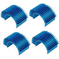 4 Pack Vgoohobby Aluminum Electric Engine Motor Heatsink Cooling Heat Sink Fins For 550 540 3650 Size Brushed Brushless Motors Rc Car Truck Blue