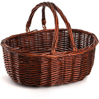 Dicunoy Wicker Picnic Basket With Handle  Large Empty Gift Basket To Fill  Open Top Market Harvest Baskets For Garden  Fruit  Candy  Wine  Egg Gathering  Wedding  Vegetables