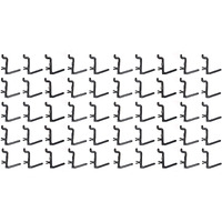 Jsp Manufacturing Plastic Black L Style Pegboard Hooks Garage Tool Storage Fits 1/4"" Pegboard Holes (Pegboard Not Included) (100)