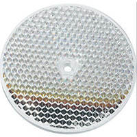 3.4 Round German Reflector | Silver Mirror | Flat | Plastic | For Use With Polorized Super Retro-Reflective |Photoelectric Sensors | Photo Beam Sensor | Very High Luminance Factor 6000 X