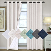 H.Versailtex 100% Blackout Curtains For Bedroom Thermal Insulated Linen Textured Curtains Heat And Full Light Blocking Drapes Living Room Curtains 2 Panel Sets  52X96 - Inch  Ivory White