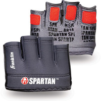 Franklin Sports Spartan Race Minimalist Traditional Ocr Glove Pair  Grey/Red - Adult X-Small