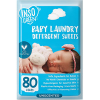 Baby Laundry Detergent Sheets For Infant  Toddler And Newborns  80 Loads  Unscented - Gentle For Sensitive Skin - Washing Detergent For Baby Clothes