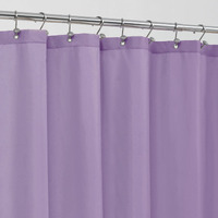 Alyvia Spring Lavender Purple Fabric Shower Curtain Liner Waterproof - Soft & Light-Weight Cloth Shower Liner With 3 Magnets  Hotel Quality & Machine Washable - Standard Size 72X72  Lavender