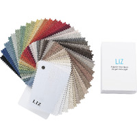 Twopages Liz Faux Linen Curtain Fabric Sample Booklet  38 Colors