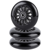 Aowish Easy Roller Replacement Wheels W/Bearings Abec-9 Compatible With Ez Roller Scooters Classic Drifter Junior Ride On Toy For Kids And Adults (Set Of 3  Black)