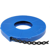 32Ft Black Perforated Metal Hanger Straps With 3/16 Inch Hole  1/2 Inch Width  0.7Mm Thickness  Steel Pipe Strap Tube Tension Clips