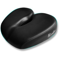 N3Od3Er Comfortable Bicycle Saddle For Exercise And Road Bicycle Oversized Comfort Seat For Stationary Extra Wide Replacement Padded Bike Saddle Cushion For Women And Men (Noseless)