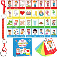 40Pcs Autism Communication Cards For Speech Delay Children And Adults Special Needs Visual Aid Language Learning Cue Cards Special Ed Feelings Emotions Flash Cards For Autism Communication