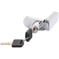 Crl Chrome No-Drill Showcase Lock - Keyed Alike
