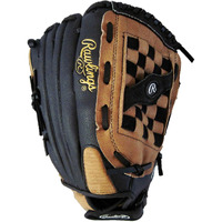 Rawlings Unisex 14 Inch Slow Pitch Right Throw Softball Glove  Adult  Black/Tan  14