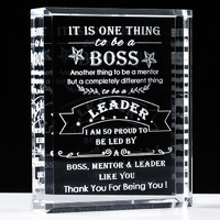 Ywhl Best Boss Gifts For Men Women Crystal Office Keepsakes Thank You Farewell Gifts For Boss Lady Mentor Supervisor Leader Retirement Going Away Christmas Birthday Appreciation Boss Day Gift For Boss