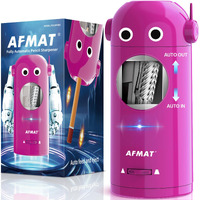 Afmat Electric Pencil Sharpener For Colored Pencils 7-11.5Mm  Auto In & Out  Fully Automatic Rechargeable Hands-Free Pencil Sharpener  Purple  Rb