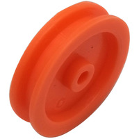 Eudax 100 Pcs 2Mm Hole Orange Plastic Belt Pulley For Diy Rc Toy Car Airplane