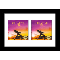Creative Picture Frames 8"" X 12"" Double Cd Cover Art Music Frame With White Matting Self Standing Or Wall Display