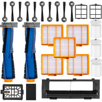 Replacement Parts For Shark Ai Av2501S Av2501Ae Rv2502Ae Rv2520Aous Av2510Aous Av2511Ae Rv2610Wa Rv2610Wd Accessories Kit :Main Roller Brush/Cover Hepa Filters Foam/Primary Filter Sweep Side Brushes