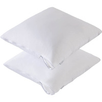 Waterproof Feather Proof Pillow Protectors With Zipper 18X18 Pack Of 2 Soft Bamboo Viscose Jersey Zippered Square Pillow Covers For Throw Pillow