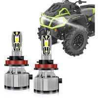 Qymoto H11 Atv Led Bulbs Compatible With Can Am Outlander 850 1000 650 Can Am Defender Led Bulb Light 12000Lm 6500K Cool White 2-Pack