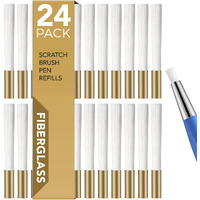 Pixiss Scratch Brush Refills  24 Pack  Premium Fiberglass  Jewelry Making  Metal Polishing  And Finish Refills