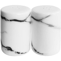 Sizikato 2Pcs Marble Stripes Ceramic Salt And Pepper Shakers Marble-Style Furniture Kitchen And Table Decoration.