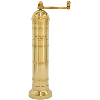 Alexander Home The Original Greek Salt Mill 9 Inch Tall | European Salt Mill Grinder With Crank Handle | Manual Salt Grinder | Salt Refillable - Brass