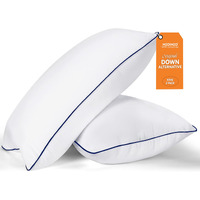 Mzoimzo Bed Pillows For Sleeping- King Size  Set Of 2  Cooling Hotel Quality With Premium Soft Down Alternative Fill For Back  Stomach Or Side Sleepers