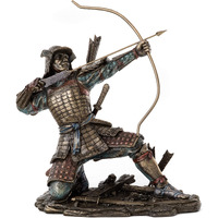 Top Collection Japanese Samurai Archer Statue - Yayoi Bushido Solider Sculpture In Premium Cold Cast Bronze - 8.5-Inch Collectible Figurine