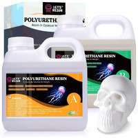 Let's Resin Polyurethane Resin  60Oz 2 Part Casting Resin  Fast Cured Resin Within 10 Minutes  Ultra Low Viscosity & Low Odor Pourable Liquid Plastic For Casting Models  Prototypes & Other Resin Craft
