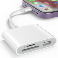 Szhaiyijin Sd Card Reader For Iphone  Memory Card Reader With Usb Camera Adapter Plug And Play Trail Game Camera Sd Card Viewer Supports Sd And Tf Card Micro Sd Card Adapter For Ipad No App Required