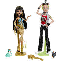 Monster High Booriginal Creeproduction Dolls 2-Pack  Cleo De Nile & Deuce Gorgon Collectible Reproductions With Doll Stands  Diaries & Pets