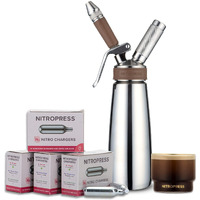Hatfields London  Nitropress Nitro Cold Brew Maker And Dispenser | Nitro Cold Brew Coffee Maker Gift Set With 40 Nitro Chargers  For At-Home Nitro Coffee
