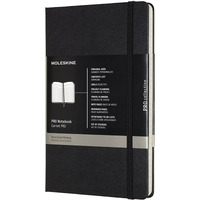 Moleskine Professional Notebook  Large  Black  Hard Cover (5 X 8.25)