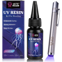 Let's Resin Uv Resin Kit With Light  Bonding&Curing In Seconds  30G Uv Resin Kit With Uv Flashlight For Welding  Jewelry Uv Glue Adhesive For Plastic Repair  Glass Light  Craft Decor