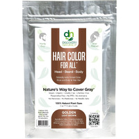Brown Henna Hair Color For All Kit | 100% All Natural Indigo Powder Hair Dye & Beard Dye (Golden Light Brown) Organic  Herbal & Vegan Chemical & Cruelty Free Permanent Gray Coverage & Tinting
