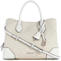 Nine West Brooklyn Jet Set Satchel  Beige Logo/Milk