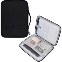 12-12.9 Inch Tablet Sleeve Bag For 12.4"" Samsung Galaxy Tab S9+ Plus/S8+ 2022/S7+/S7+ Plus/S7 Fe 13"" Ipad Air M4/Ipad Pro M2 2024/Pro 12.9"" 4 3/Microsoft Surface Go 2 12.4""/Pro 9 8 Carrying Case-Black