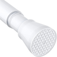 White Tension Curtain Rod For Windows 28 To 48 Inch Adjustable Expandable Pressure Spring Curtain Rod No Drilling Curtain Rod For Bedroom Doorway Closet Door