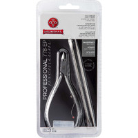 Mundial Nail Care 3 Piece Set - Professional Stainless Steel Cuticle Nippers With Double Nail Spatula And Pusher  Manicure  And Pedicure Trimmer Kit