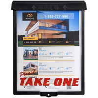 Outdoor Real Estate Brochure Box With Snap Close Lid  Take One Document Holder Can Hold 100  8.5 X 11 Documents  Flyers  Literature And Other Outdoor Marketing Needs (Pack Of 1  Black)
